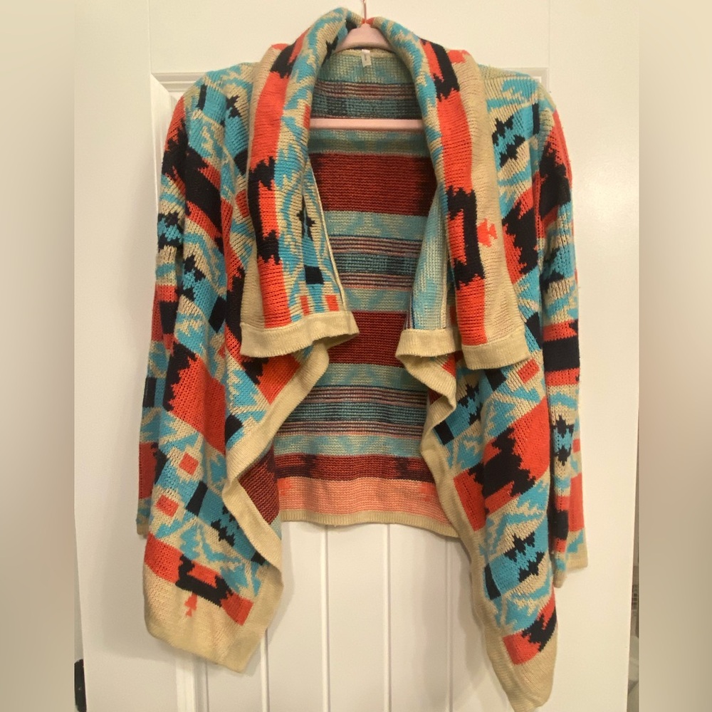 EUC Kate Collection Boho Aztec Cardigan